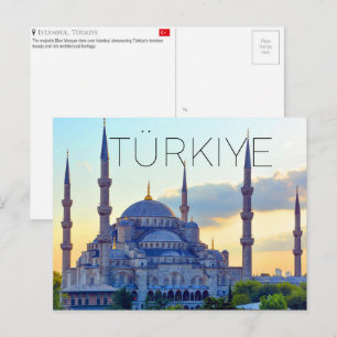Tarjeta postal de viaje de Estambul, Turquía