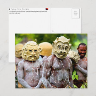 Tarjeta postal de viaje de Goroka, Papúa Nueva Gui