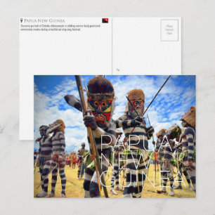 Tarjeta postal de viaje de Goroka, Papúa Nueva Gui
