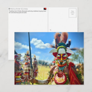 Tarjeta postal de viaje de Goroka, Papúa Nueva Gui
