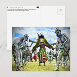 Tarjeta postal de viaje de Goroka, Papúa Nueva Gui