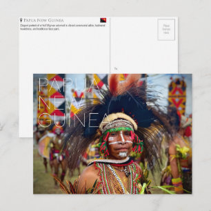 Tarjeta postal de viaje de Goroka, Papúa Nueva Gui