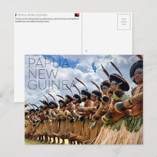 Tarjeta postal de viaje de Goroka, Papúa Nueva Gui