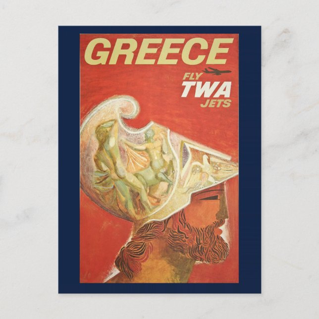 Tarjeta postal de viaje de Grecia (Anverso)