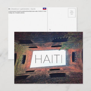 Tarjeta postal de viaje de Haití Citadelle Laferri