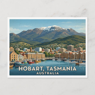 Tarjeta postal de viaje de Hobart Australia