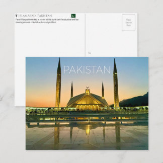 Tarjeta postal de viaje de Islamabad, Pakistán