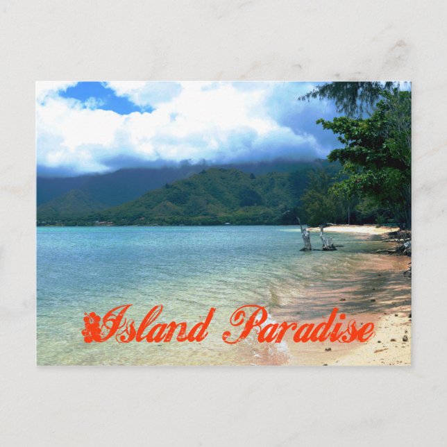 Tarjeta postal de viaje de Island Paradise (Anverso)