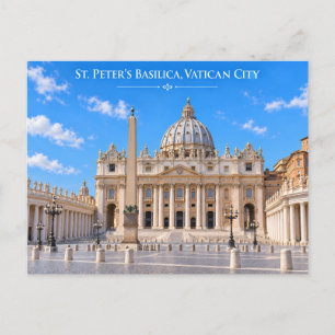 Tarjeta postal de viaje de la Basílica de San Pedr