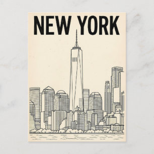 tarjeta postal de viaje de la ciudad de Nueva York