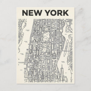tarjeta postal de viaje de la ciudad de Nueva York