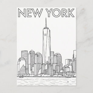 tarjeta postal de viaje de la ciudad de Nueva York