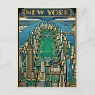 tarjeta postal de viaje de la ciudad de Nueva York