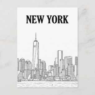 tarjeta postal de viaje de la ciudad de Nueva York