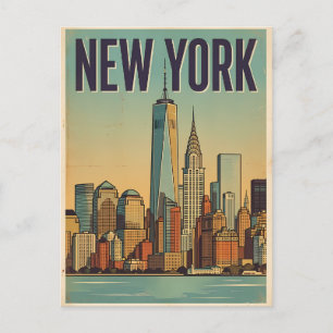 tarjeta postal de viaje de la ciudad de Nueva York