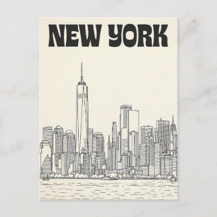 tarjeta postal de viaje de la ciudad de Nueva York