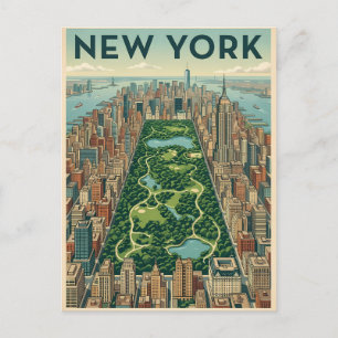 tarjeta postal de viaje de la ciudad de Nueva York