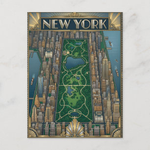 tarjeta postal de viaje de la ciudad de Nueva York