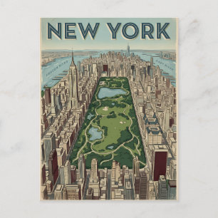 tarjeta postal de viaje de la ciudad de Nueva York