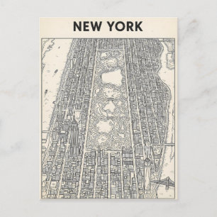 tarjeta postal de viaje de la ciudad de Nueva York