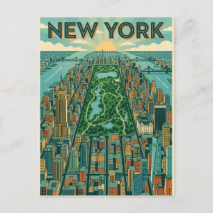 tarjeta postal de viaje de la ciudad de Nueva York