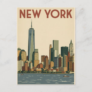 tarjeta postal de viaje de la ciudad de Nueva York