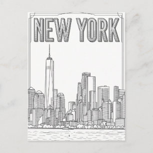 tarjeta postal de viaje de la ciudad de Nueva York