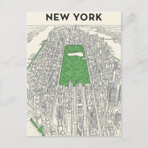 tarjeta postal de viaje de la ciudad de Nueva York