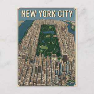 tarjeta postal de viaje de la ciudad de Nueva York