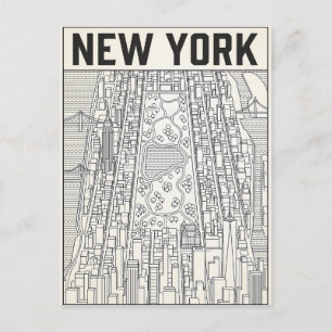 tarjeta postal de viaje de la ciudad de Nueva York