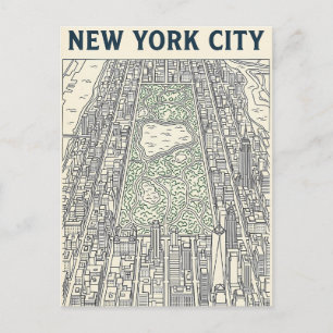 tarjeta postal de viaje de la ciudad de Nueva York