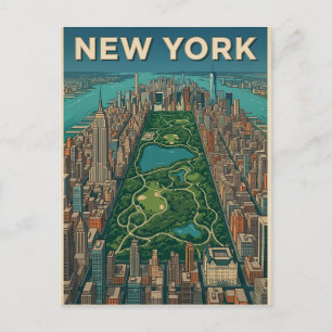 tarjeta postal de viaje de la ciudad de Nueva York