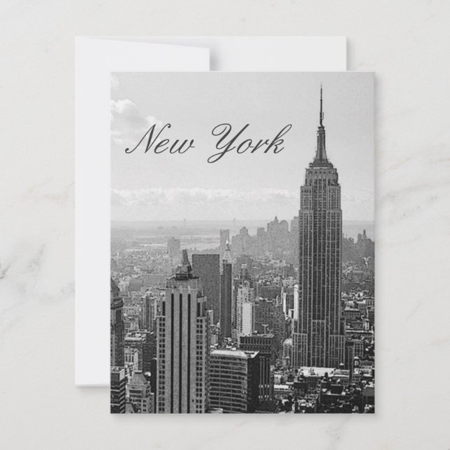 Tarjeta postal de viaje de la ciudad de Nueva York (Anverso)
