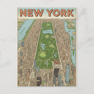 tarjeta postal de viaje de la ciudad de Nueva York