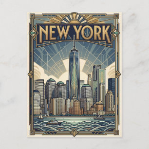 tarjeta postal de viaje de la ciudad de Nueva York