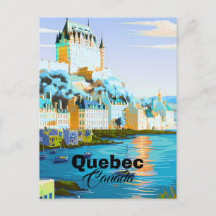 Tarjeta postal de viaje de la ciudad de Quebec, ar