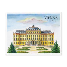 Tarjeta postal de viaje de la ciudad de Viena Aust