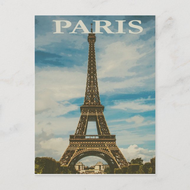 Tarjeta postal de viaje de la época de París (Anverso)