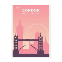 Tarjeta postal de viaje de la Inglaterra rosa de L