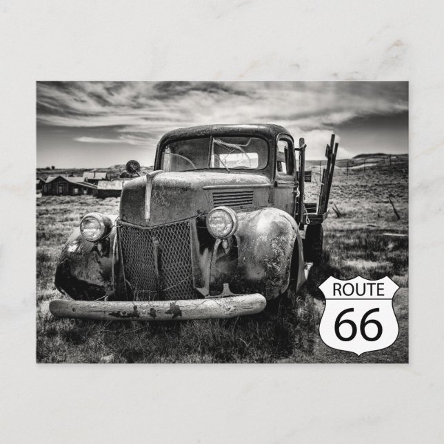 Tarjeta postal de viaje de la ruta 66 de EE. UU. (Anverso)