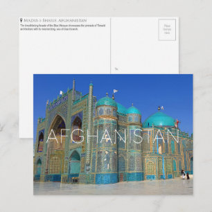Tarjeta postal de viaje de Mazar-i-Sharif, Afganis