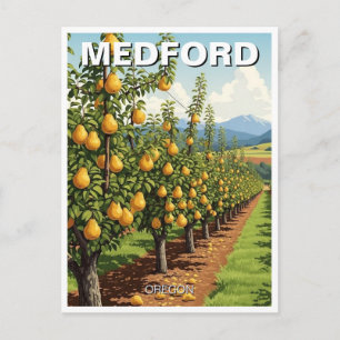 Tarjeta postal de viaje de Medford Oregon