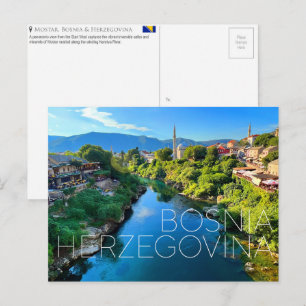 Tarjeta postal de viaje de Mostar, Bosnia y Herzeg