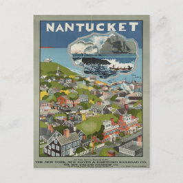 Tarjeta postal de viaje de Nantucket Vintage