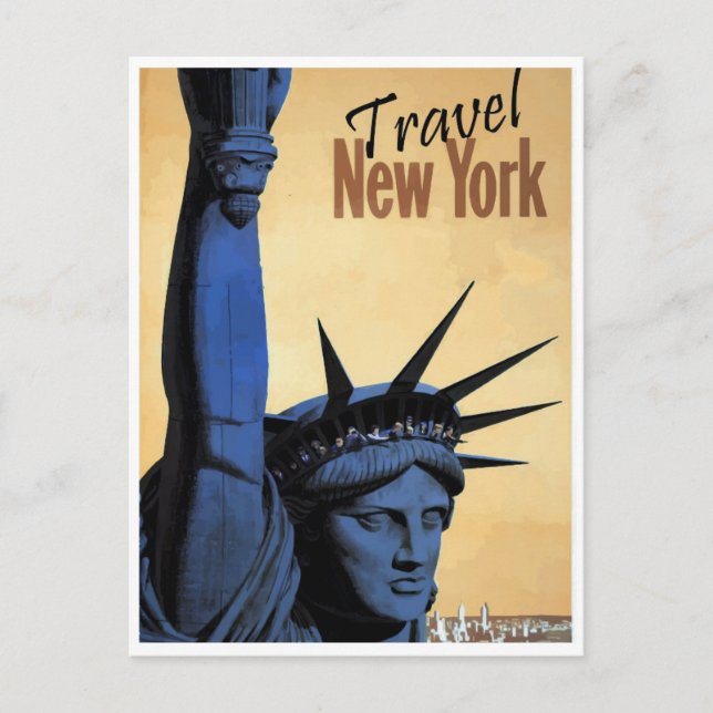 Tarjeta postal de viaje de Nueva York (Anverso)