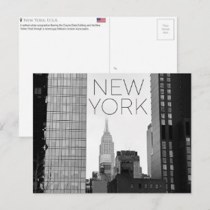 Tarjeta postal de viaje de Nueva York, EE. UU.