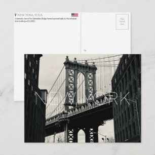 Tarjeta postal de viaje de Nueva York, EE. UU.