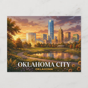 Tarjeta postal de viaje de Oklahoma City   Recuerd
