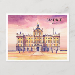 Tarjeta Postal de viaje de paisaje urbano de Madri