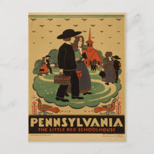 Tarjeta postal de viaje de Pensilvania